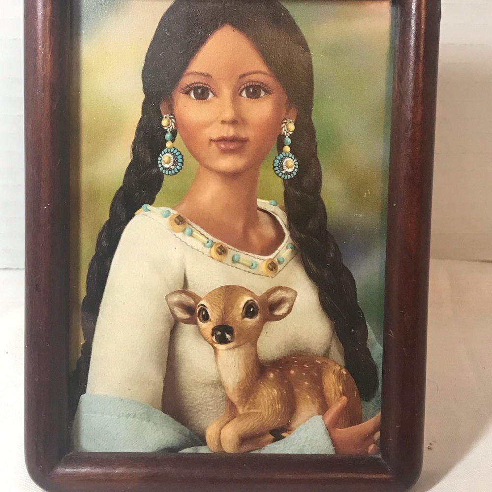 Elegant Woman with Fawn Framed Art